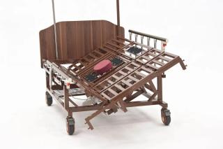 Кровать функциональная электрическая с полным переворотом, с туалетом, с "ушками" MET EVA