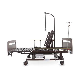 Кровать механическая Med-Mos Е-45А (ММ-5128Н-02) с боковым переворачиванием, туалетным устройством и функцией «кардиокресло»