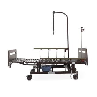 Кровать с боковым переворачиванием и функцией «кардиокресло» E-45A ЛДСП Венге с матрасом