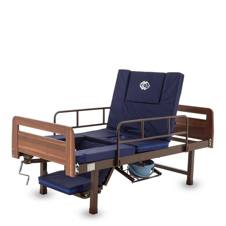 Кровать механическая Med-MosТип Е-49 (ММ-2620Н-03/05) ЛДСП с туалетным устройством и функцией «кардиокресло»