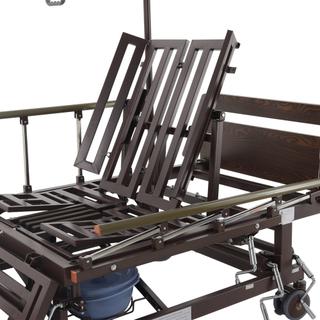 Кровать с боковым переворачиванием и функцией «кардиокресло» E-45A ЛДСП Венге с матрасом