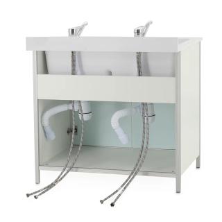 Стол-тумба с двойной мойкой 12-СТМ-2