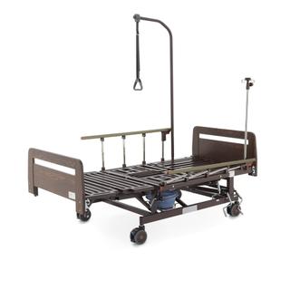 Кровать с боковым переворачиванием и функцией «кардиокресло» E-45A ЛДСП Венге с матрасом