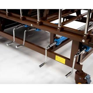 МЕТ REMEKS XL Механическая медицинская кровать для ухода за лежачими больными с  переворотом и туалетом,  с увеличенной шириной ложа