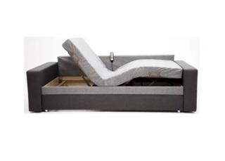 МЕТ JEN Комбинированный серый Диван кровать с электроприводом в минималистичном скандинавском дизайне