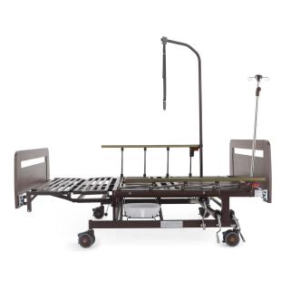 Кровать механическая Med-Mos Е-45А (ММ-5128Н-02) с боковым переворачиванием, туалетным устройством и функцией «кардиокресло»